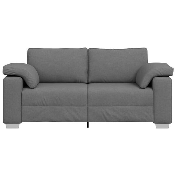 vidaXL Καναπές με μαξιλάρι Σκούρο γκρι 180 x 77 x 82 εκ ύφασμα