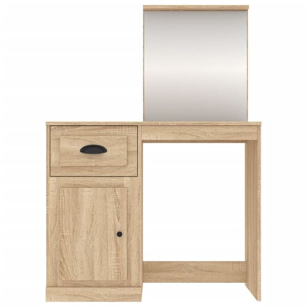 vidaXL Μπουντουάρ με Καθρέφτη Sonoma Δρυς 90x50x132,5 εκ. Επεξ. Ξύλο