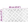 vidaXL Σκαλοπάτι Ορθογώνιος 2 pcs Ασημί 60 x 30 cm Αλουμίνιο
