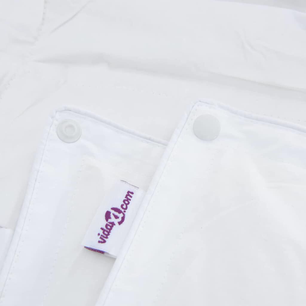 vidaXL Σετ Κουβέρτας με μαξιλάρι 2 pcs Λευκό 135 x 200 cm Πούπουλο