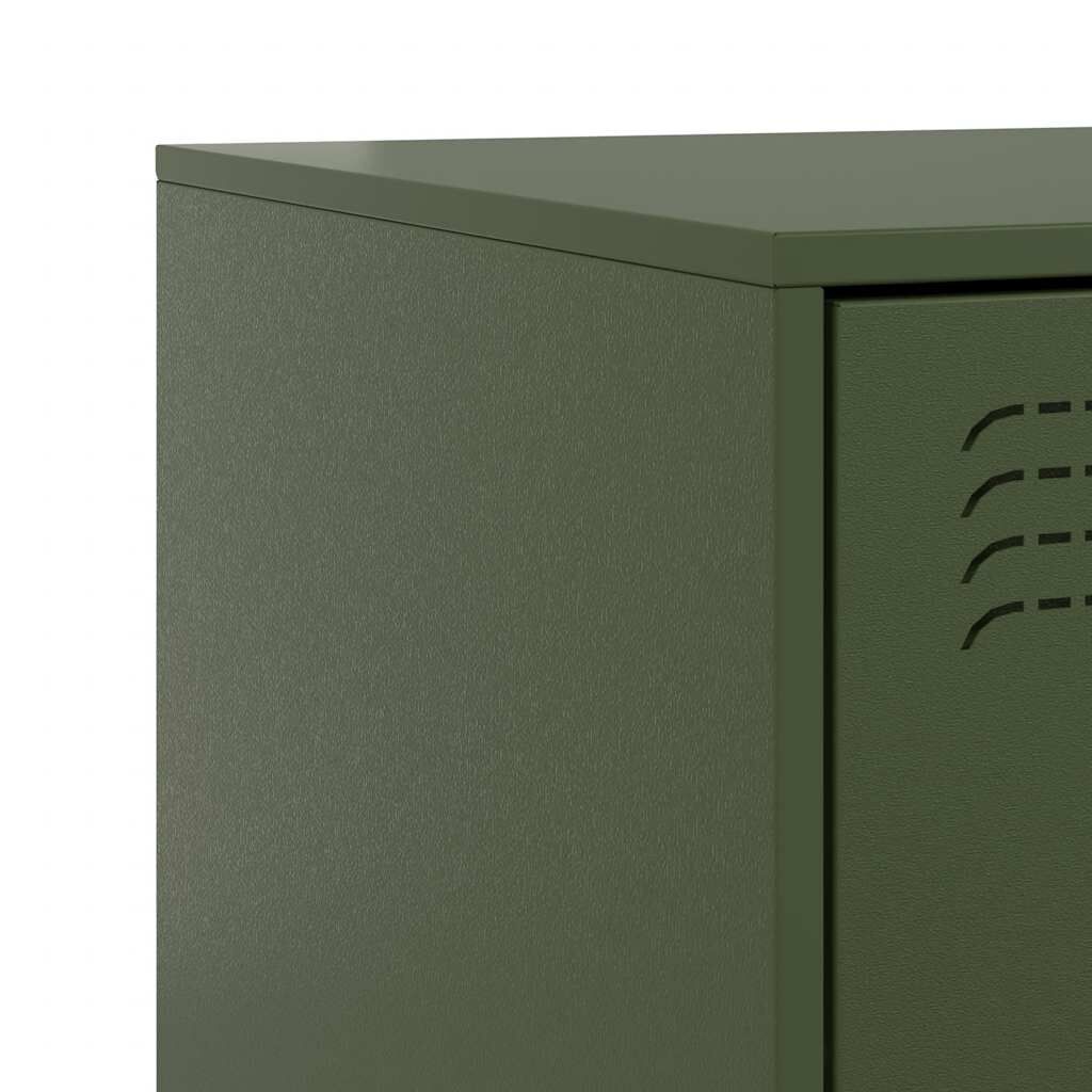 vidaXL Κομοδίνο Πράσινο 34,5 x 39 x 44 εκ. από Χάλυβα