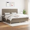 vidaXL &Kappa;&rho;&epsilon;&beta;ά&tau;&iota; Boxspring &mu;&epsilon; &Sigma;&tau;&rho;ώ&mu;&alpha; Taupe 200x200 &epsilon;&kappa;. &Upsilon;&phi;&alpha;&sigma;&mu;ά&tau;&iota;&nu;&omicron;