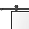 vidaXL Συρόμενη πόρτα με σετ υλικού 76x205 cm από γυαλί&Αλουμίνιο