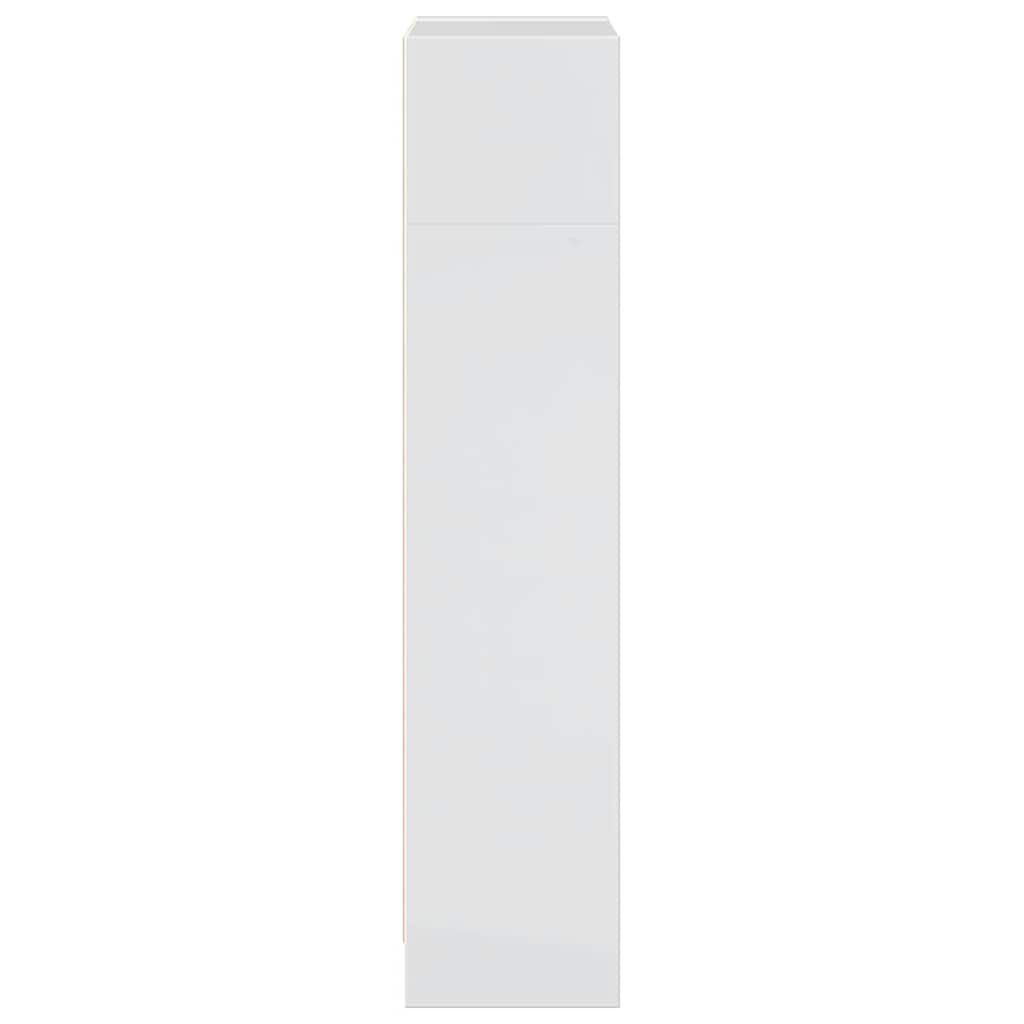 vidaXL Βιβλιοθήκη Γυαλιστερό Λευκό 40x24x109 εκ. Επεξεργασμένο Ξύλο