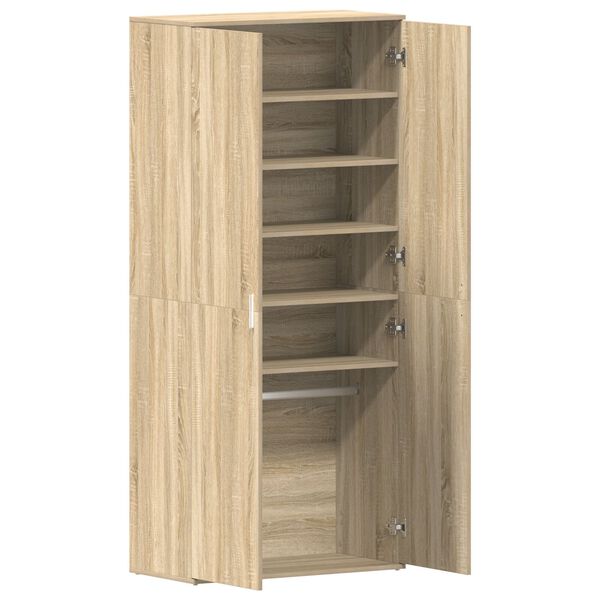 vidaXL Ντουλάπι Παπουτσιών Σονομά Οάκ 80x39x180 εκ Επεξεργασμένο Ξύλο