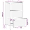 vidaXL Συρταριέρα με ράφι Καφέ 40 x 33 x 75 εκ. Μασίφ ξύλο ακακίας