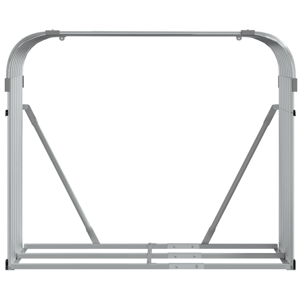 vidaXL Ξυλοθήκη Αν. Γκρι 120x45x100 εκ. από Γαλβανισμένο Ατσάλι