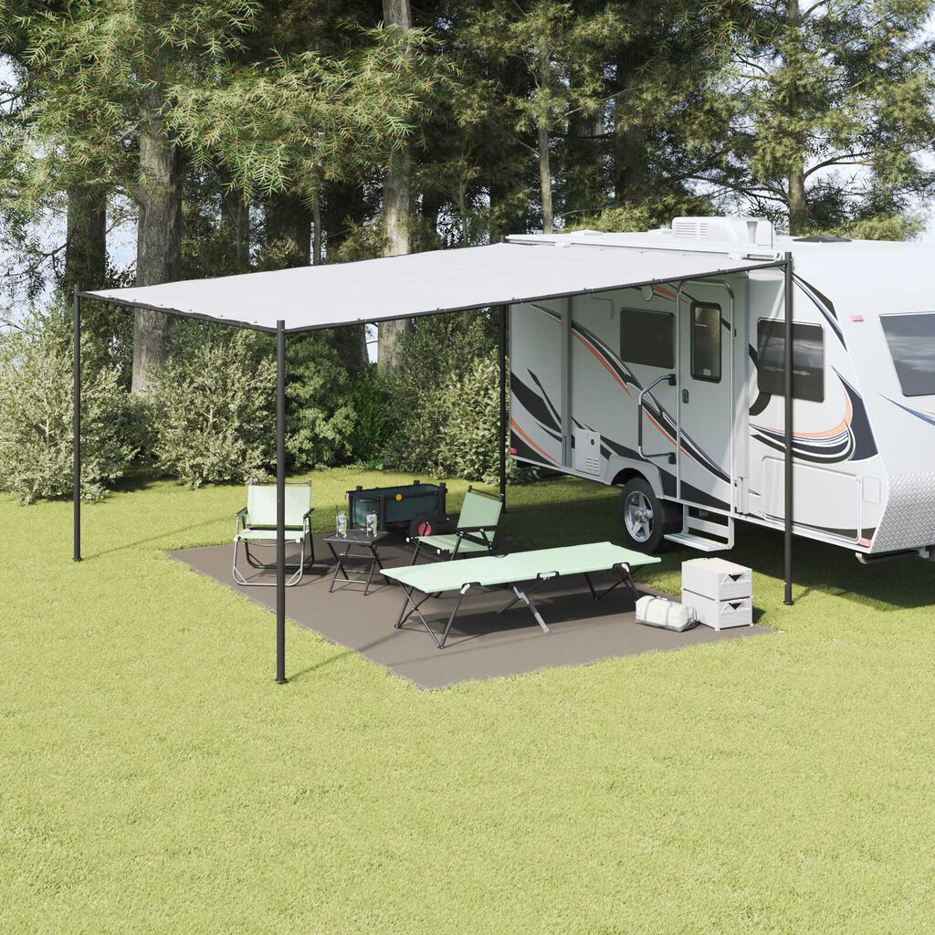 vidaXL Καλύπτω Σκηνής Ανοιχτό Γκρι Καμβάς 300 x 500 εκ. Αδιάβροχα Υλικά