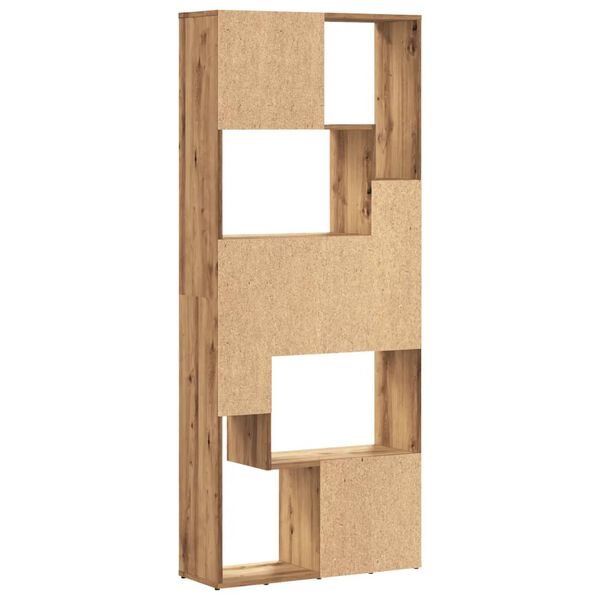 vidaXL Βιβλιοθήκη Αρτισιανή Δρυς 67x24x161 εκ. Επεξ. Ξύλο