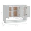 vidaXL Συρταριέρα Λευκή 97x31x75 εκ. από Επεξεργασμένο Ξύλο