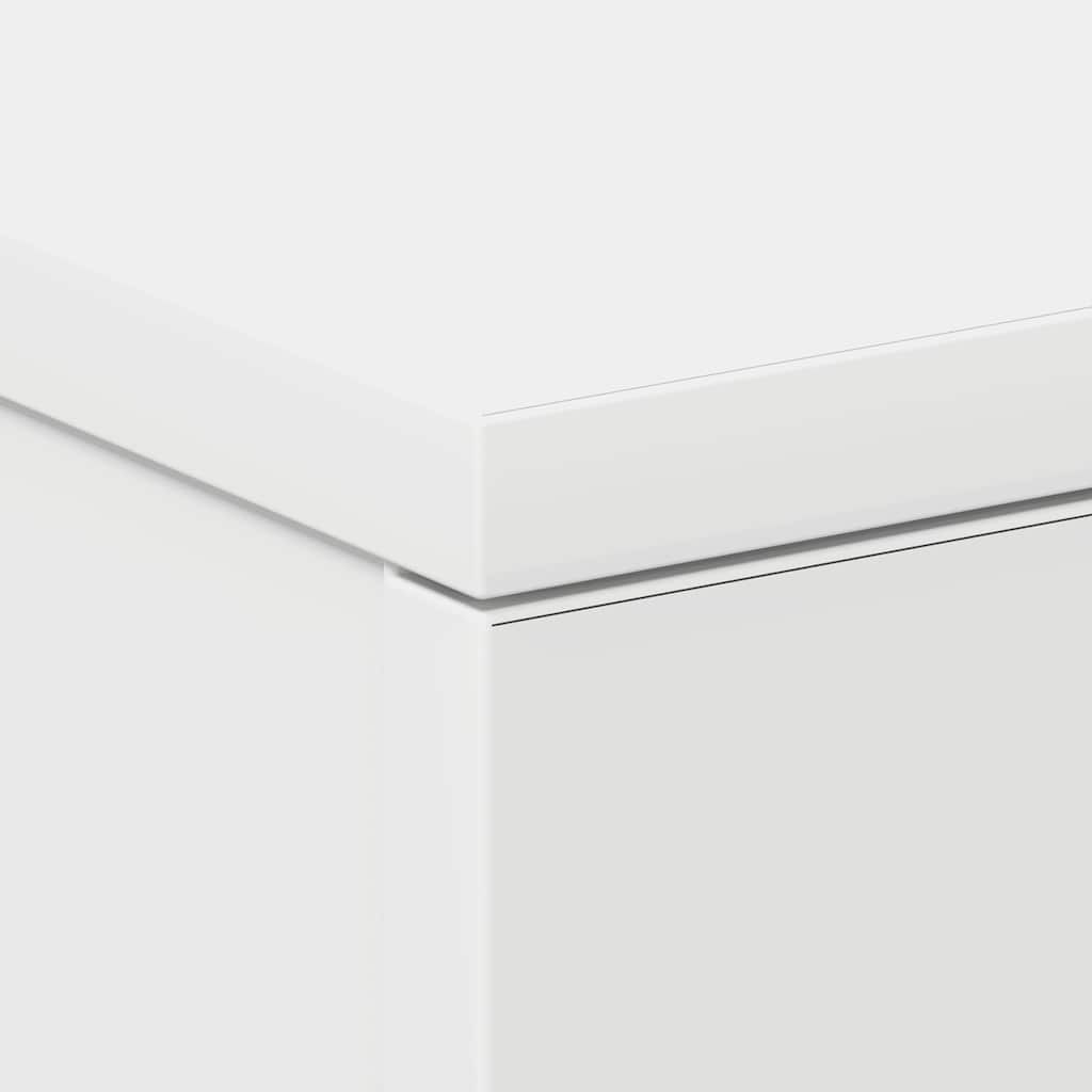 vidaXL Κομοδίνο Λευκό 38 x 35 x 56 εκ. από Επεξ. Ξύλο