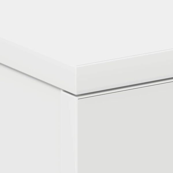 vidaXL Κομοδίνο Λευκό 38 x 35 x 56 εκ. από Επεξ. Ξύλο
