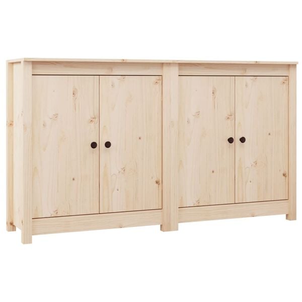 vidaXL Ντουλάπια 2 τεμ. 70 x 35 x 80 εκ. από Μασίφ Ξύλο Πεύκου
