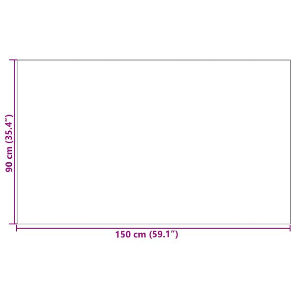 vidaXL Καφέ Ορθογώνιο Πατάκι Δαπέδου 90x150 εκ