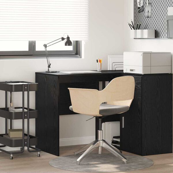 vidaXL Γραφείο με ράφι Μαύρη δρυς 102 x 50 x 75 εκ Επεξεργασμένο ξύλο