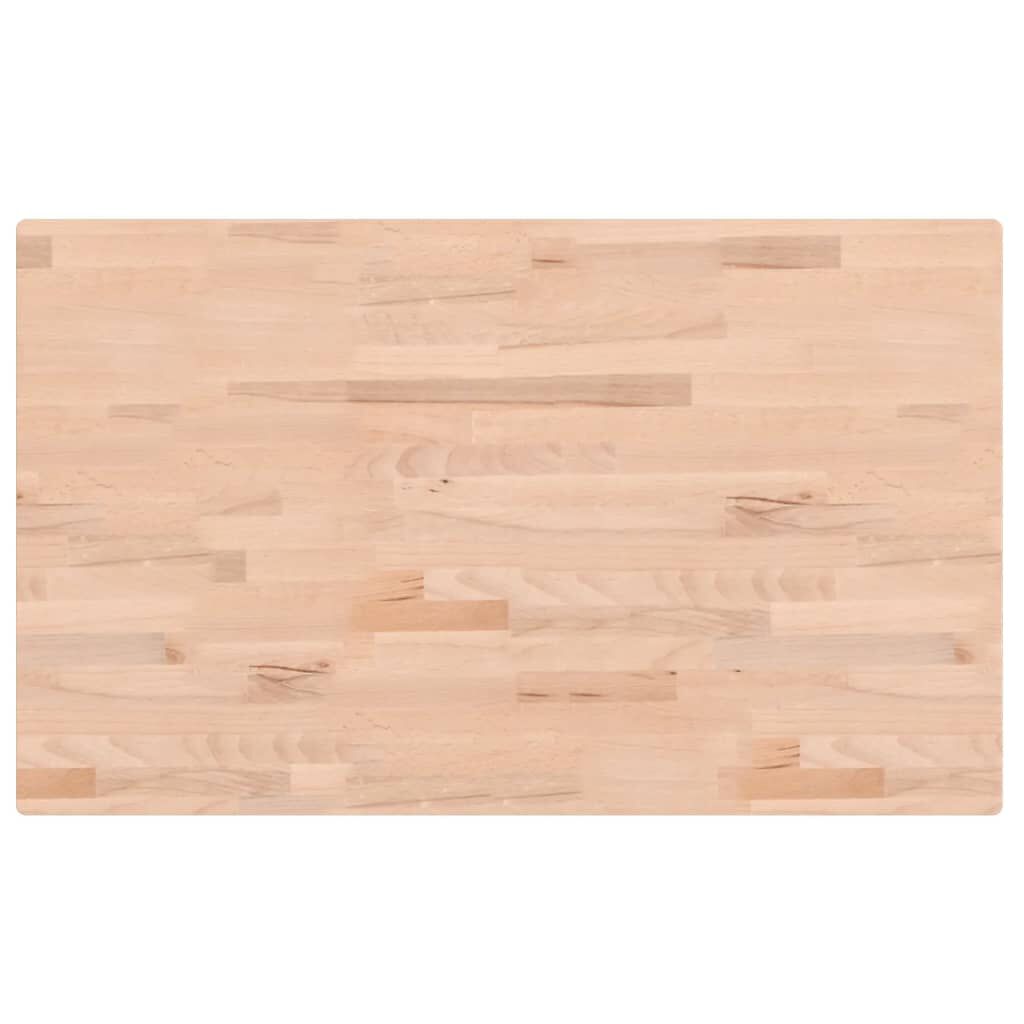 vidaXL Πάγκος Εργασίας Ορθογώνιος 100x60x(71,5-98) εκ Μασίφ Ξύλο Οξιάς