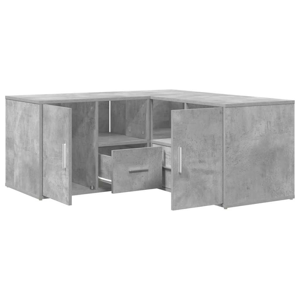 vidaXL Ντουλάπι Γωνιακό Γκρι Σκυροδέματος 160x40x45εκ. Επεξ. Ξύλο