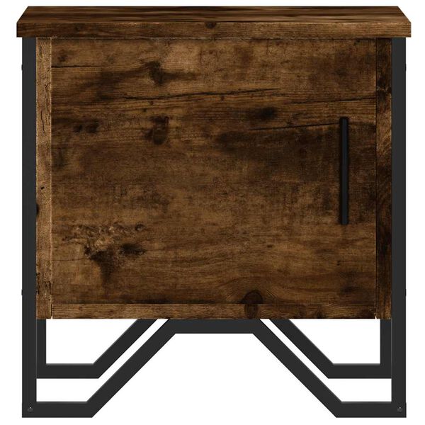 vidaXL Κομοδίνο Καπνιστή Δρυς 40 x 30 x 40 εκ. από Επεξεργασμένο Ξύλο