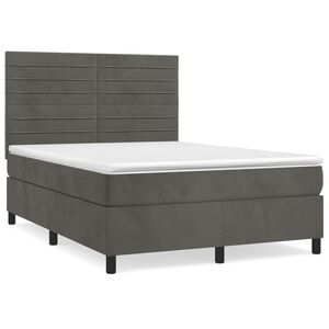 vidaXL &Kappa;&rho;&epsilon;&beta;ά&tau;&iota; Boxspring &mu;&epsilon; &Sigma;&tau;&rho;ώ&mu;&alpha; &Sigma;&kappa;&omicron;ύ&rho;&omicron; &Gamma;&kappa;&rho;&iota; 140x190 &epsilon;&kappa;. &Beta;&epsilon;&lambda;&omicron;ύ&delta;&iota;&nu;&omicron;
