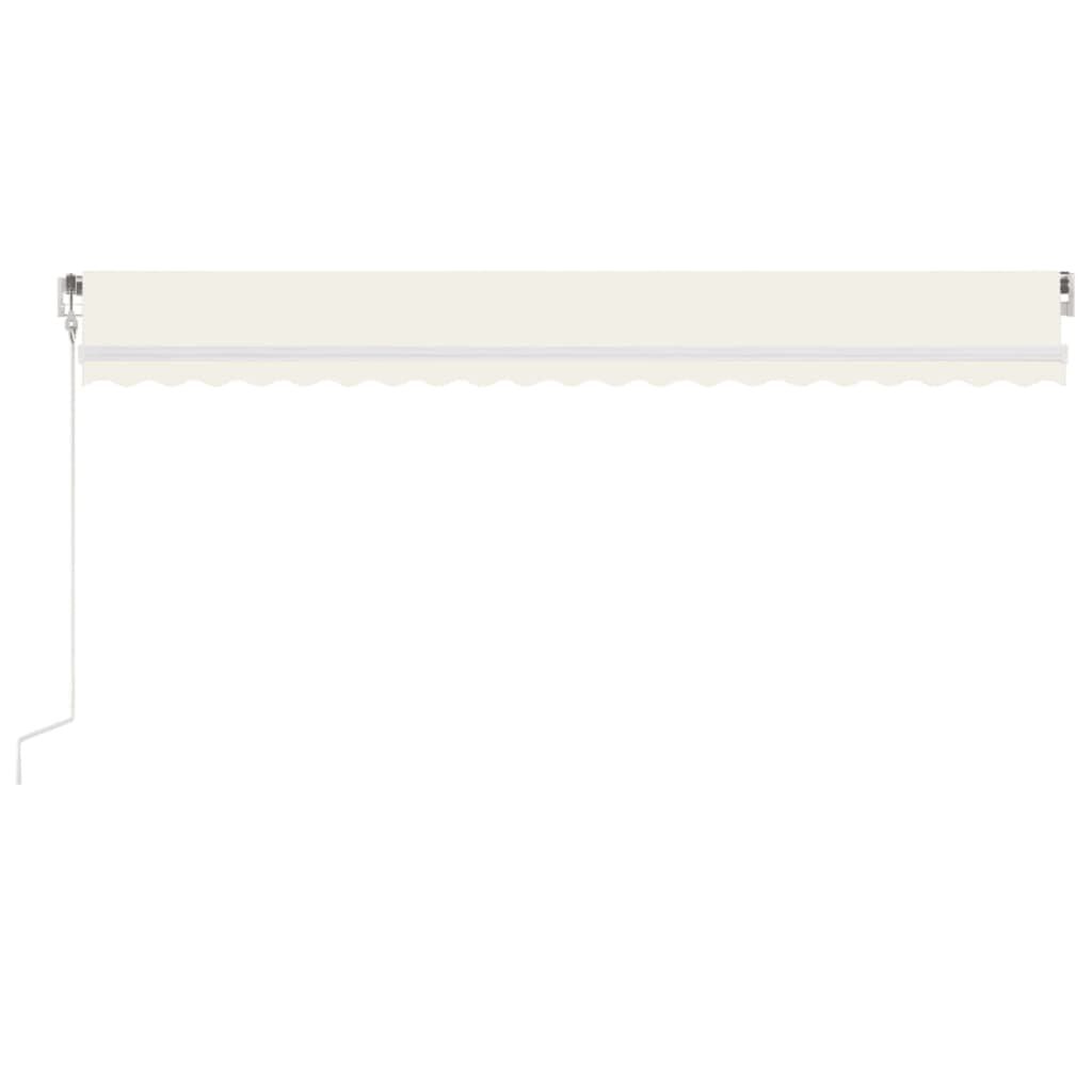 vidaXL Τέντα Αυτόματη με LED & Αισθητήρα Ανέμου Κρεμ 500x350 εκ.