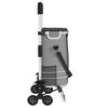 vidaXL Καρότσι Αγορών Γκρι 47 x 39 x 100.5 εκ. Ύφασμα Oxford