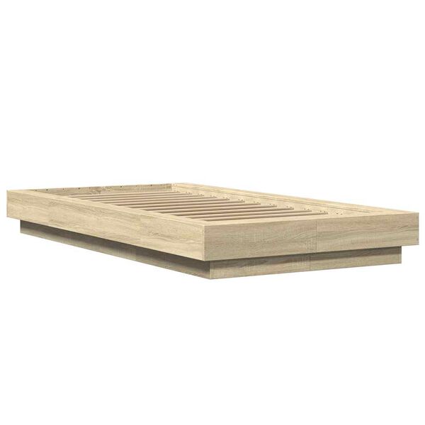 vidaXL Πλαίσιο Κρεβατιού Sonoma Δρυς 100x200 εκ. Επεξεργασμένο Ξύλο
