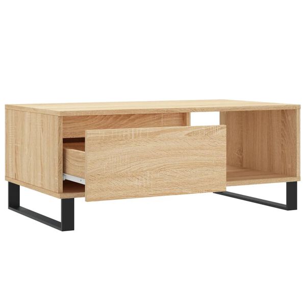 vidaXL Τραπεζάκι Σαλονιού Sonoma Δρυς 90x50x36,5 εκ. Επεξεργασμ. Ξύλο