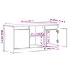 vidaXL Ντουλάπι TV Μαύρο 100 x 34 x 50 εκ Επεξεργασμένο ξύλο