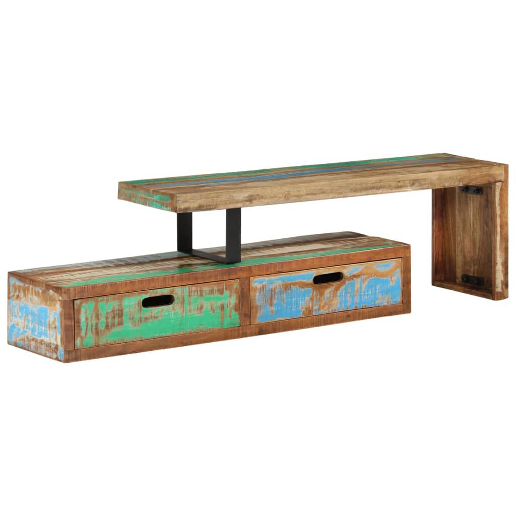vidaXL Βάση Τηλεόρασης (118-200) x 30x40 εκ. από Μασίφ Ξύλο Ανακυκλωμένου Ξύλου