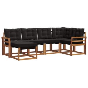vidaXL &Sigma;&epsilon;&iota;&rho;ά &Kappa;&alpha;&nu;&alpha;&pi;έ &Epsilon;&xi;&omega;&tau;&epsilon;&rho;&iota;&kappa;&omicron;ύ &mu;&epsilon; &mu;&alpha;&xi;&iota;&lambda;ά&rho;&iota; 6 pcs &Phi;&upsilon;&sigma;&iota;&kappa;ό &kappa;&alpha;&iota; &Mu;&alpha;ύ&rho;&omicron;