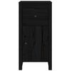 vidaXL Ντουλάπι Μαύρος 40x35x80 εκ. από Μασίφ Ξύλο Πεύκου