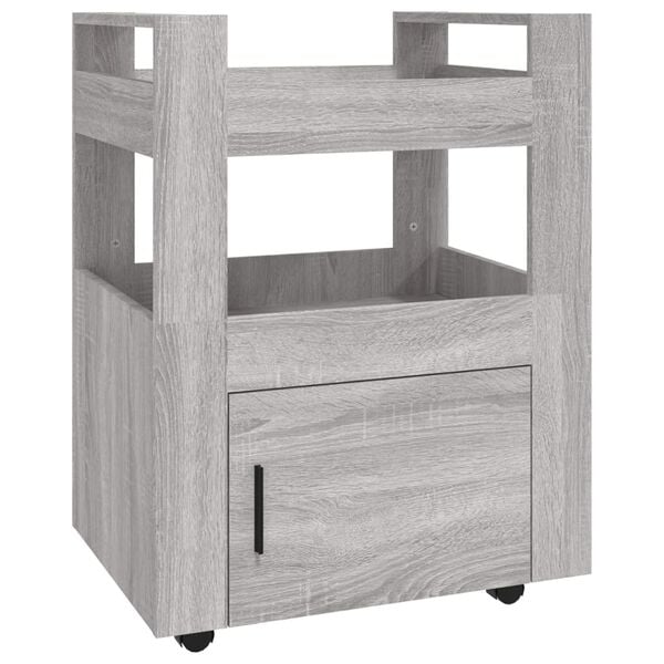 vidaXL Τρόλεϊ Κουζίνας Sonoma Γκρι 60x45x80 εκ. από Επεξεργασμένο Ξύλο