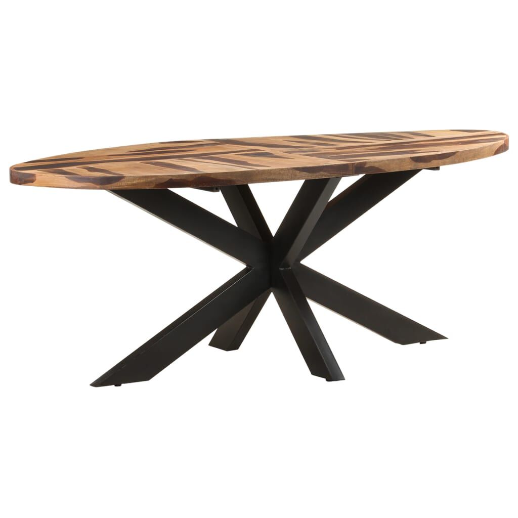 vidaXL Τραπεζαρία Οβάλ 200x100x75 εκ Ξύλο Ακακίας