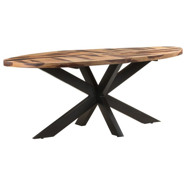 vidaXL Τραπεζαρία Οβάλ 200x100x75 εκ Ξύλο Ακακίας