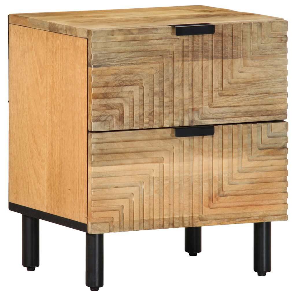 vidaXL Κομοδίνα 2 τεμάχια καφέ 40x33x46 cm από μασίφ ξύλο Mango