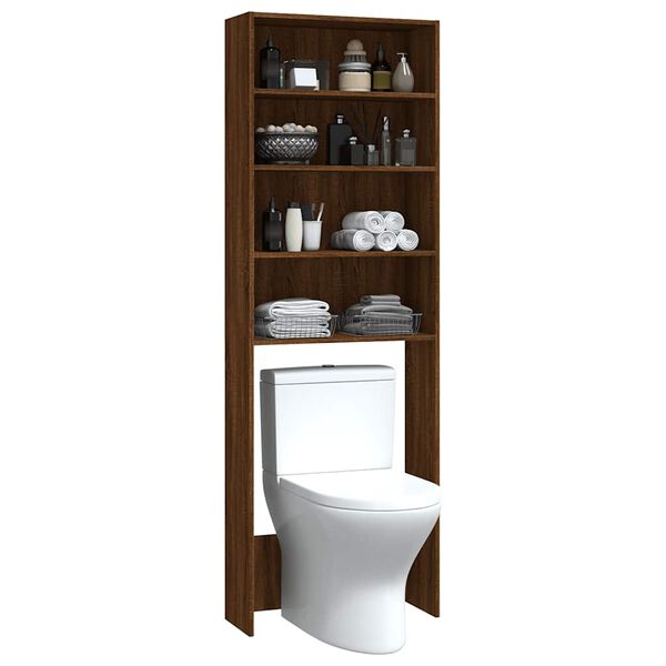 vidaXL Ντουλάπι Πλυντηρίου Καφέ Δρυς 64 x 24 x 190 εκ.