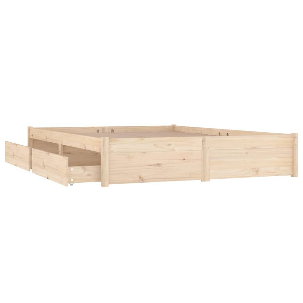 vidaXL Πλαίσιο Κρεβατιού Συρτάρια 180 x 200 εκ Super King Size