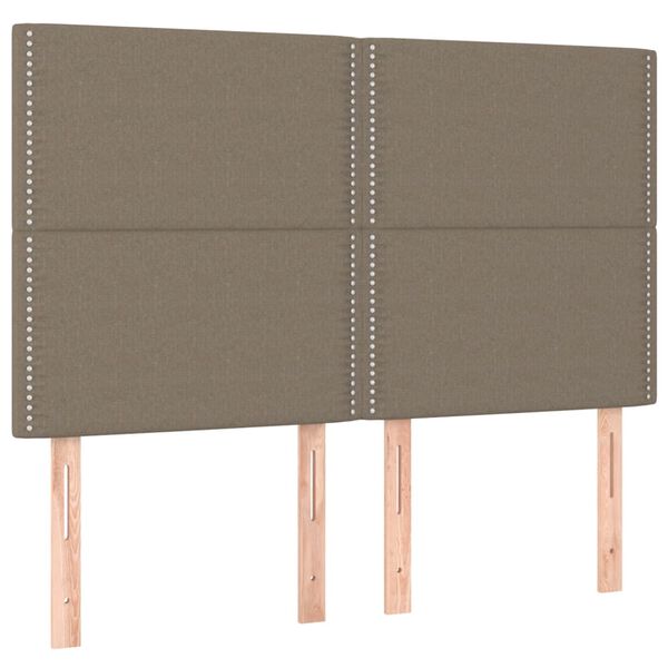 vidaXL Σκελετός Κρεβατιού Χωρίς Στρώμα Taupe 140x200 εκ. Υφασμάτινο
