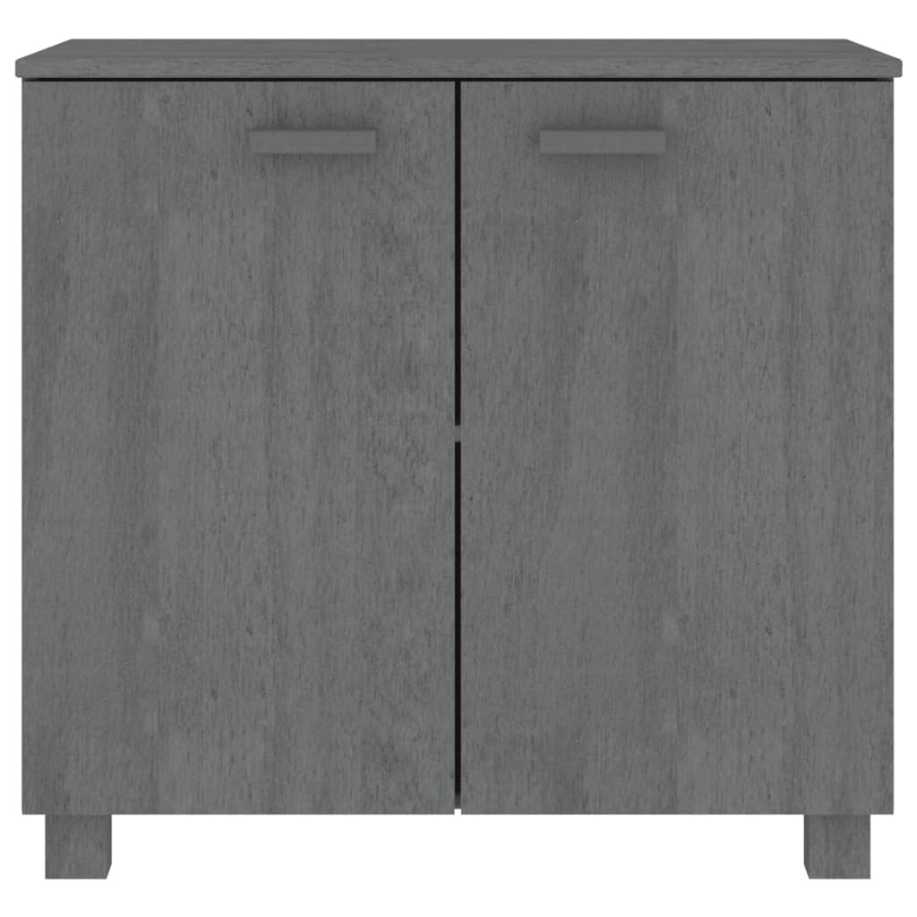 vidaXL Ντουλάπι HAMAR Σκ. Γκρι 85 x 35 x 80 εκ. από Μασίφ Ξύλο Πεύκου