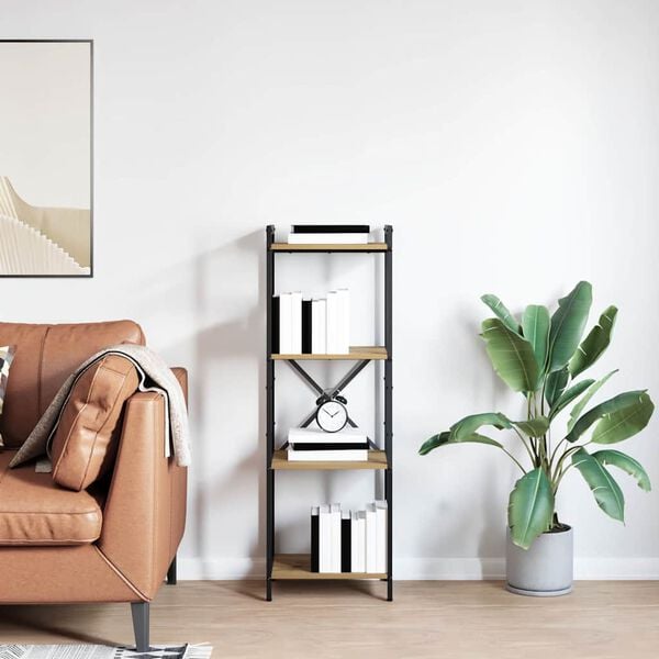 vidaXL &Rho;ά&phi;&iota; &Beta;&iota;&beta;&lambda;ί&omega;&nu; Artisan Oak 40 x 30 x 119 &epsilon;&kappa; &Epsilon;&pi;&epsilon;&xi;&epsilon;&rho;&gamma;&alpha;&sigma;&mu;έ&nu;&omicron; &xi;ύ&lambda;&omicron;