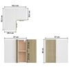 vidaXL Κρεμαστό Γωνιακό Ντουλάπι "Lyon" Χρώμα Sonoma Δρυς 57x57x60 εκ. από Τεχνητό Ξύλο
