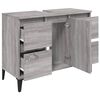 vidaXL Ντουλάπι Νιπτήρα Γκρι Sonoma 80 x 33 x 60εκ. Επεξεργασμένο Ξύλο