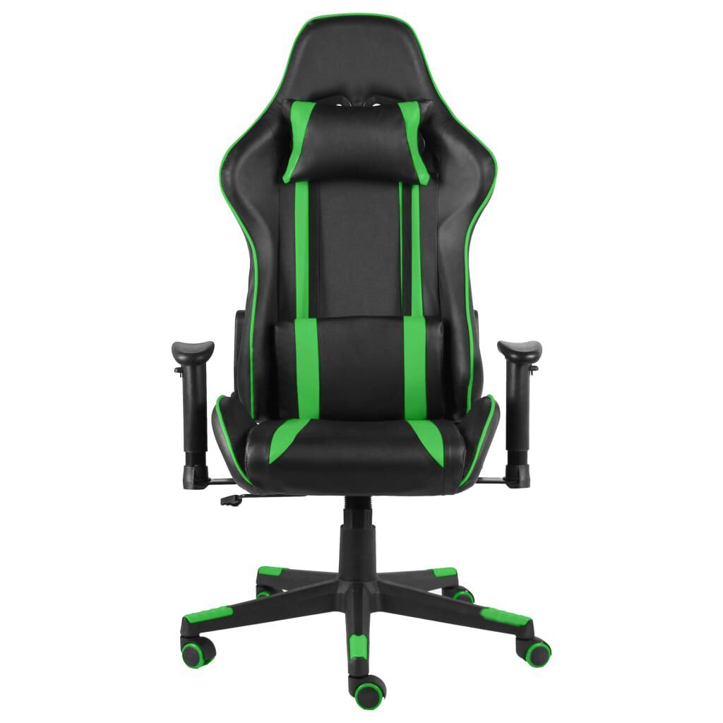 vidaXL Καρέκλα Gaming Περιστρεφόμενη Πράσινη από PVC
