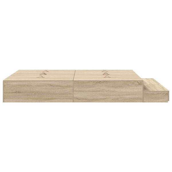 vidaXL Κρεβάτι με αποθηκευτικό χώρο Δρύς Sonoma 236.5 x 160 x 31.5 εκ.