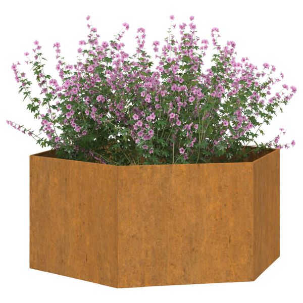 vidaXL Ζαρντινιέρα Σκουρ. 90 x 90 x 45 εκ. Ατσάλι Σκληρυθέν στον Αέρα