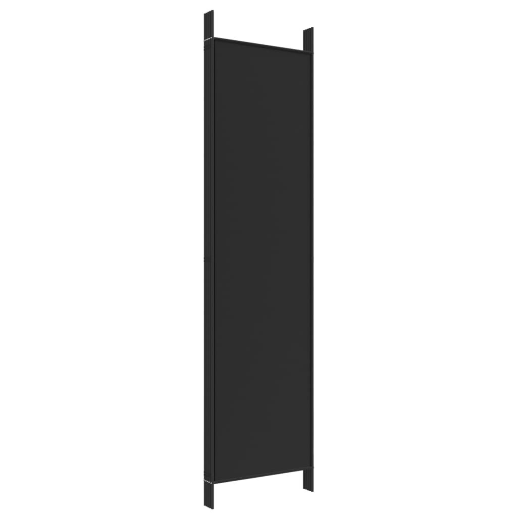 vidaXL Διαχωριστικό Δωματίου με 5 Πάνελ Μαύρο 250x200 εκ. από Ύφασμα