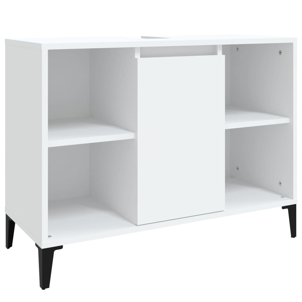 vidaXL Ντουλάπι Νιπτήρα Λευκό 80 x 33 x 60 εκ. Επεξεργασμένο Ξύλο