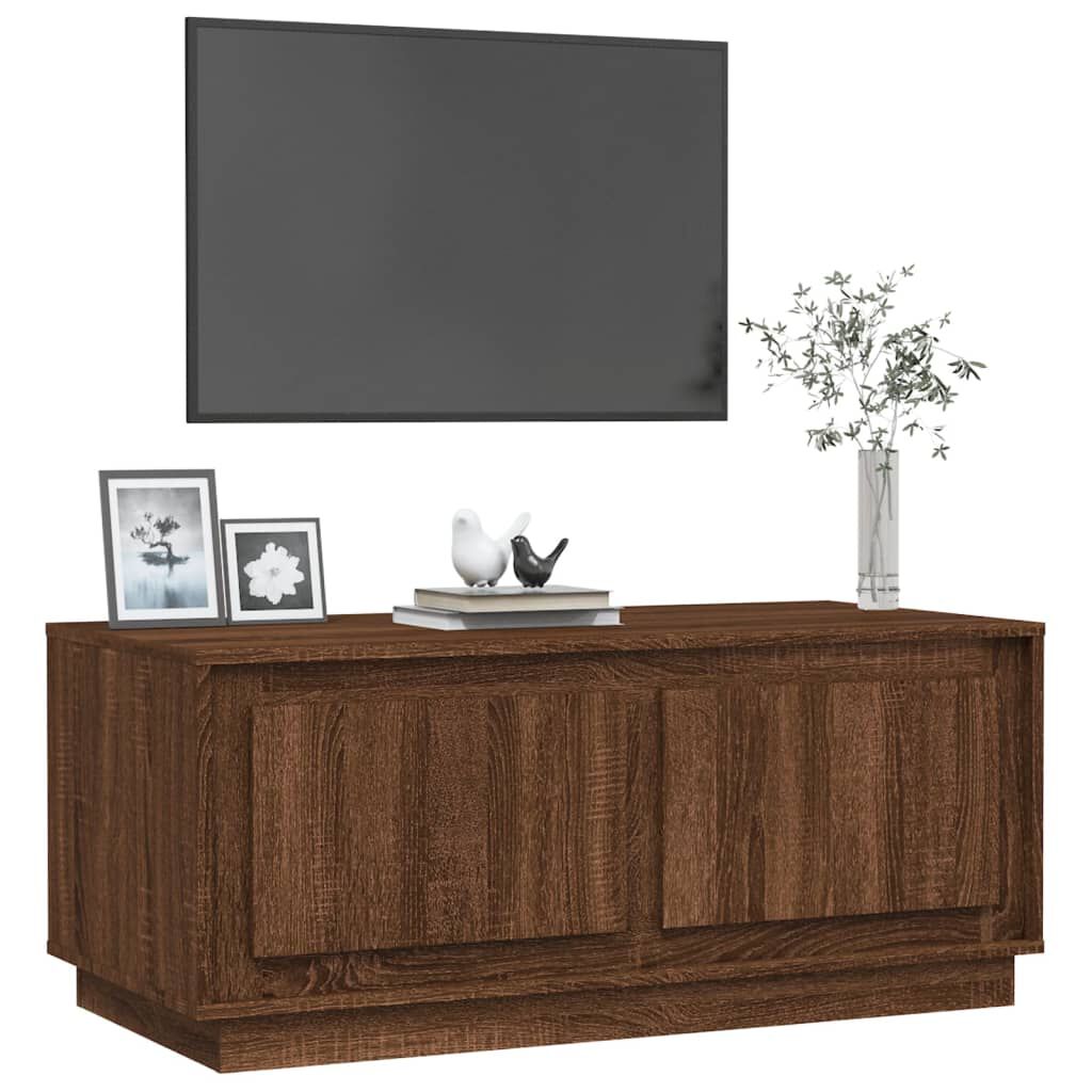 vidaXL Τραπεζάκι Σαλονιού Καφέ Δρυς 102x50x44 εκ. Επεξεργασμένο Ξύλο