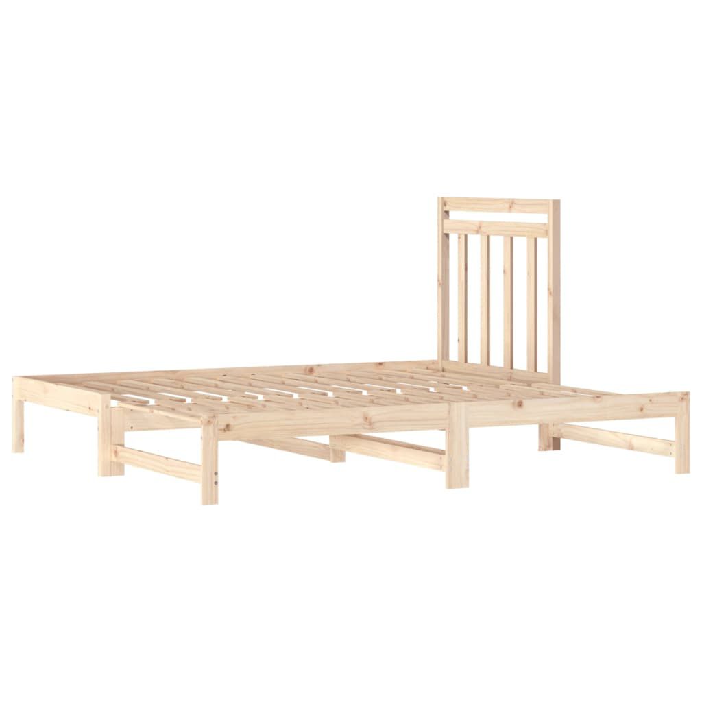 vidaXL Καναπές Κρεβάτι Συρόμενος 2x(90x190) εκ. Μασίφ Ξύλο Πεύκου