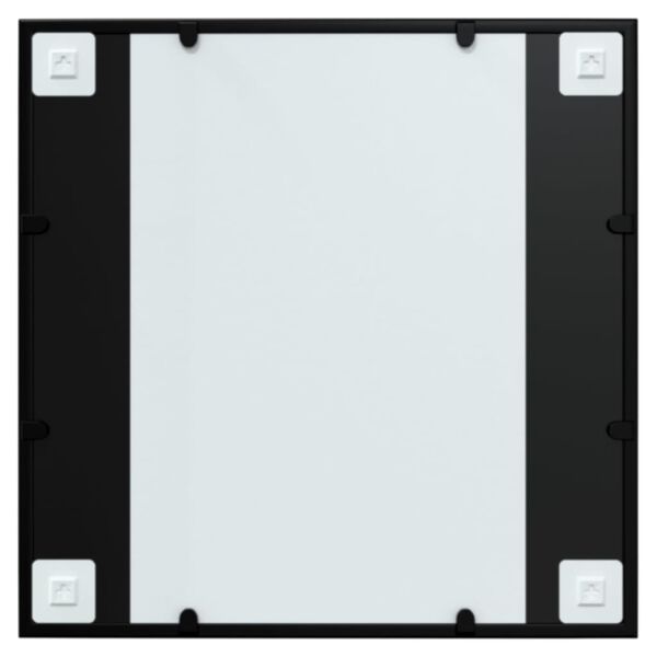 vidaXL Καθρέφτης Τοίχου Μαύρος 60 x 60 εκ. Μεταλλικός